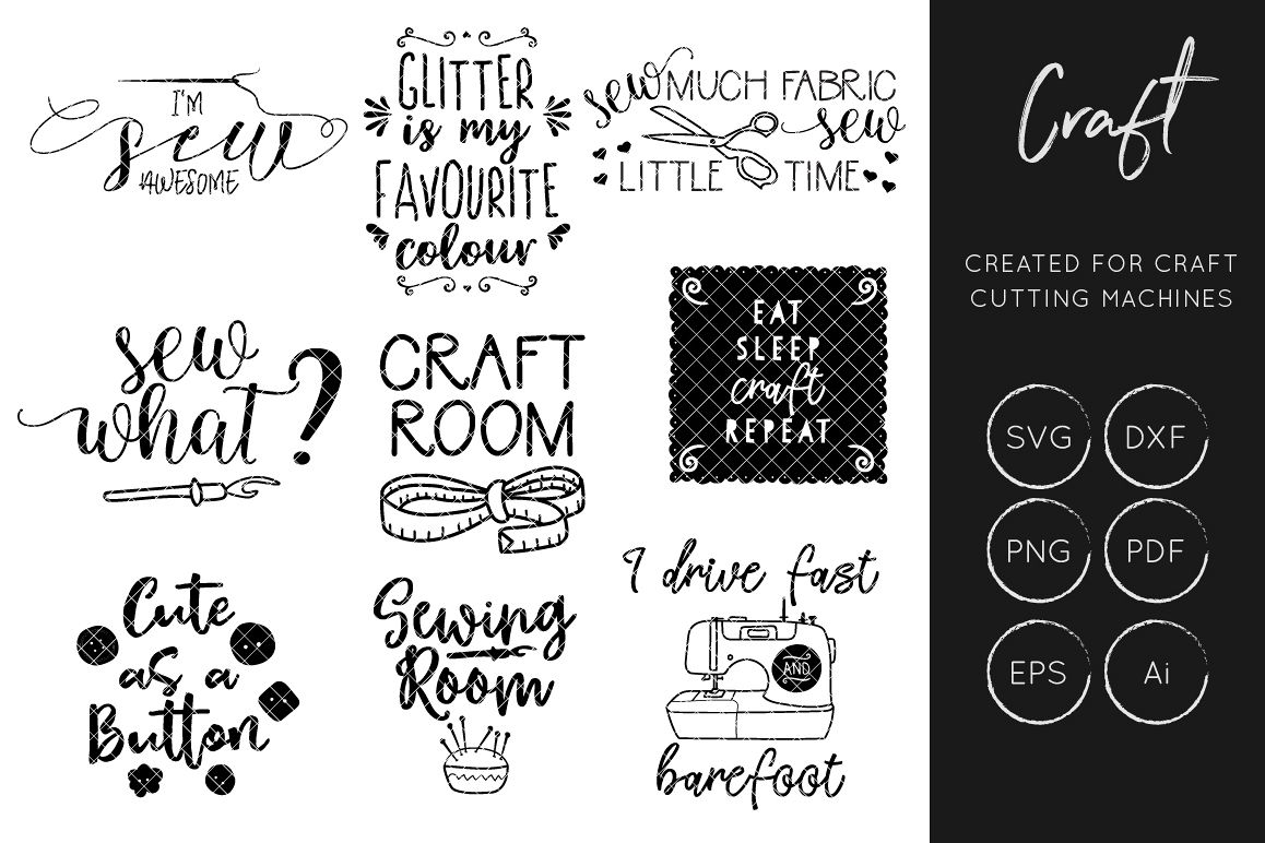 Sewing and Crafters Bundle SVG Cut File, Sewing SVG