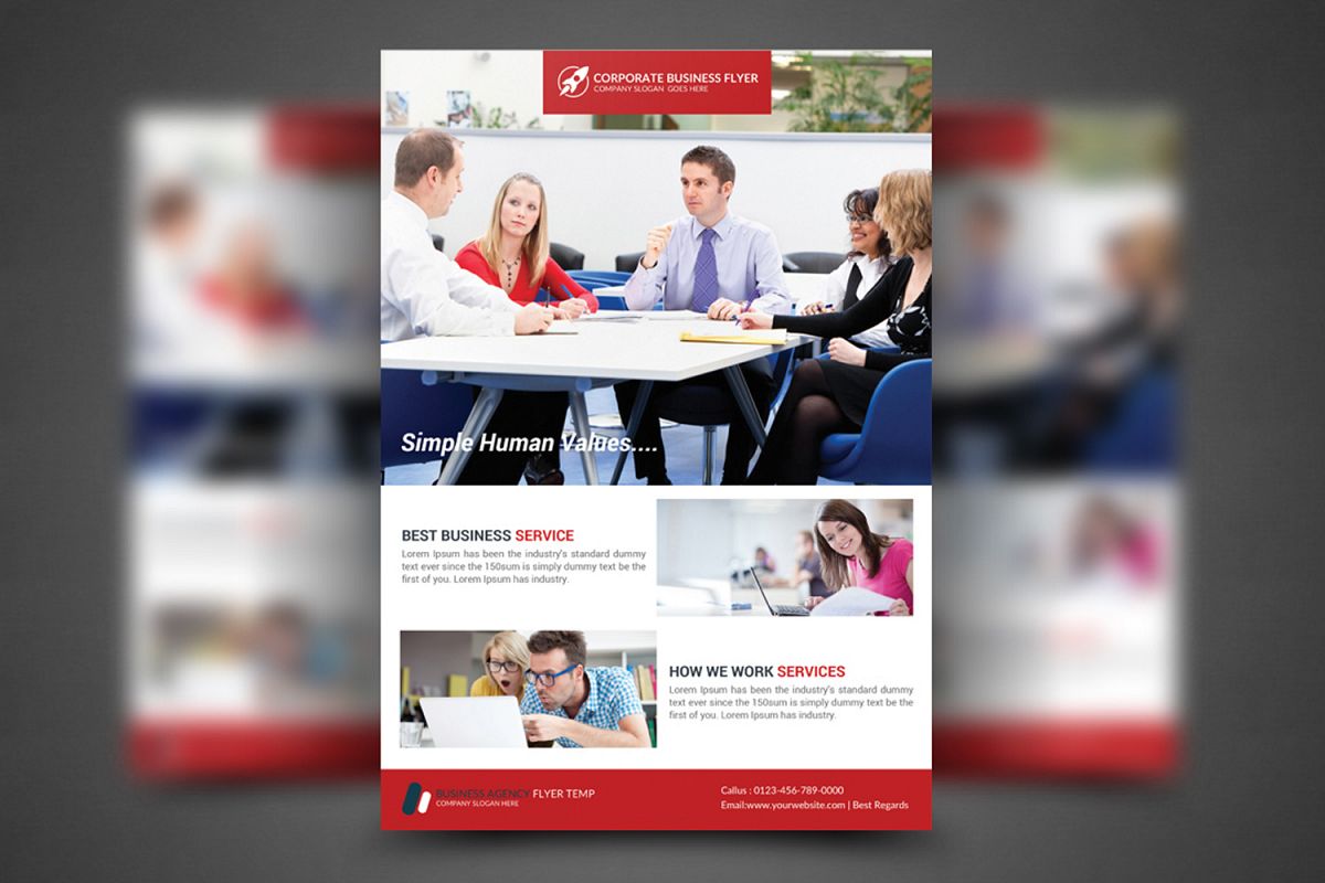 Simple Corporate Business Flyer Template Design example image 1