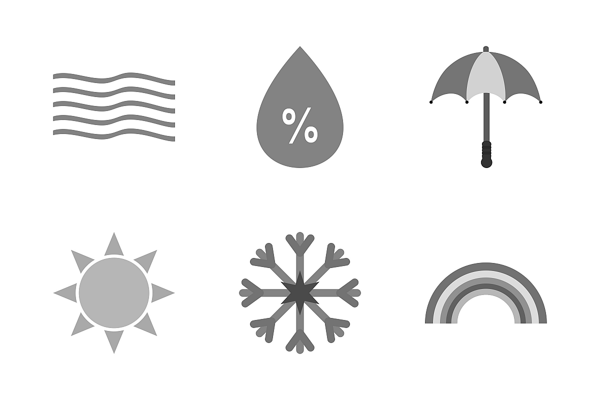 Set Of Weather And Season Icons example image 1