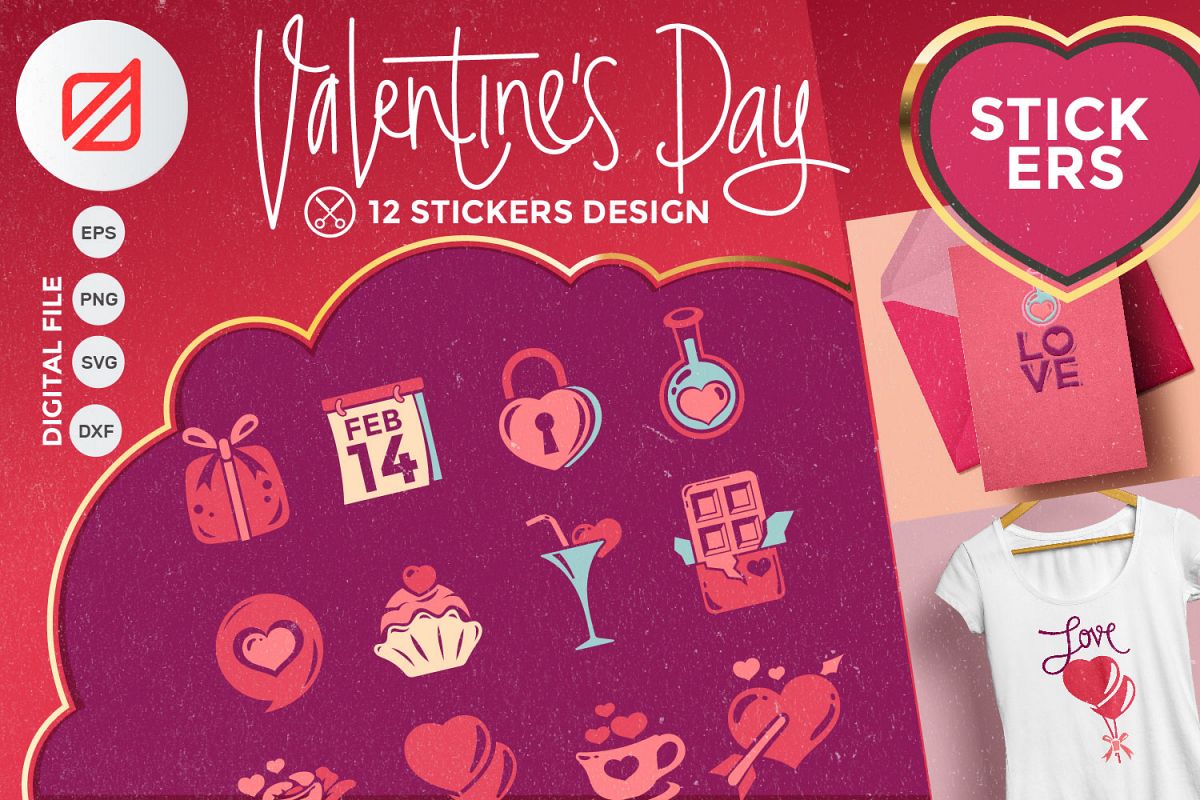 Happy Valentine's Day Sticker Collection example image 1