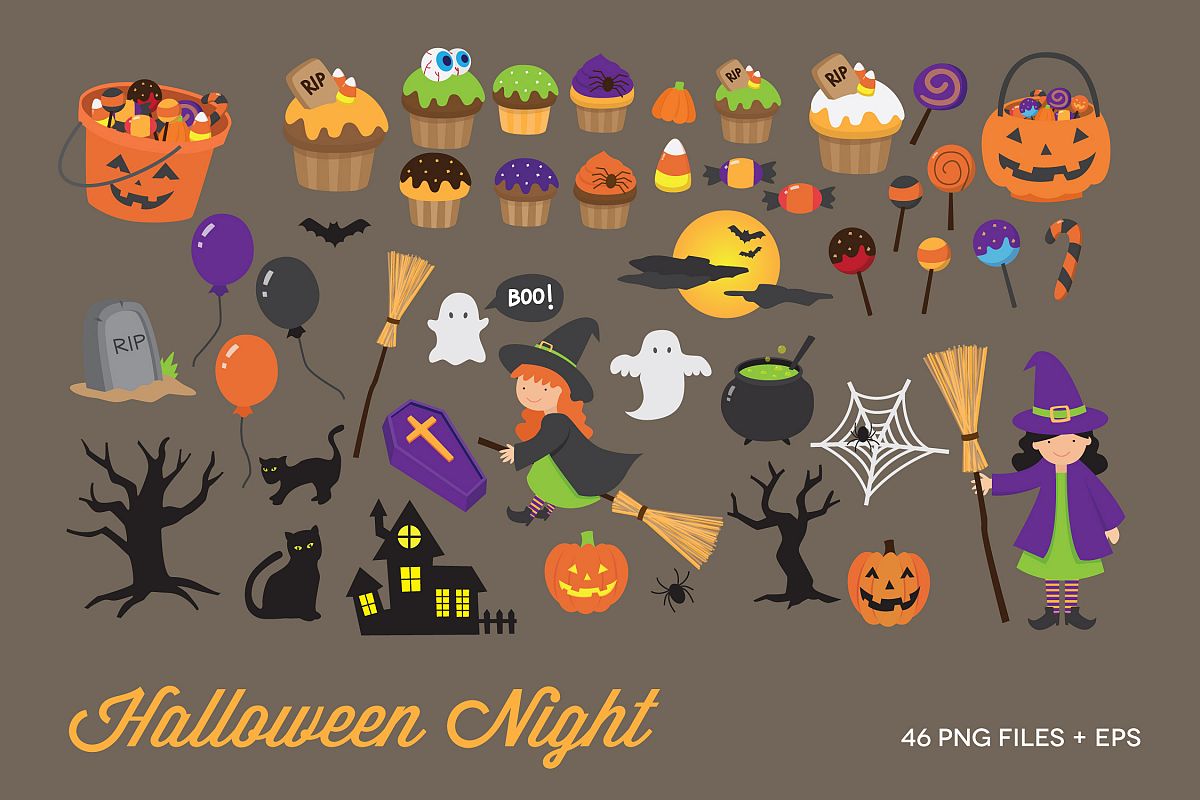 Halloween Night Clipart example image 1