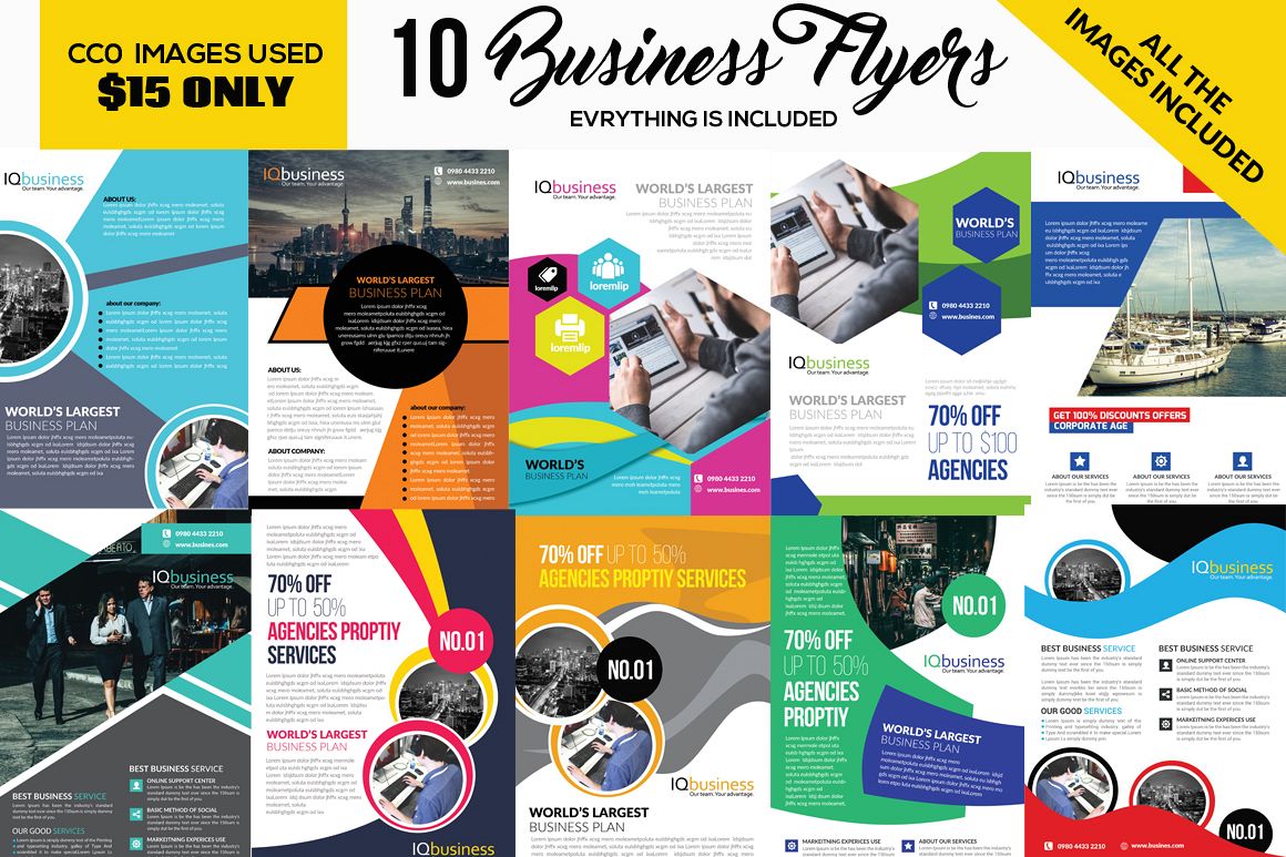 10 Multi use Business Corporate Flyer Bundle 10 example image 1