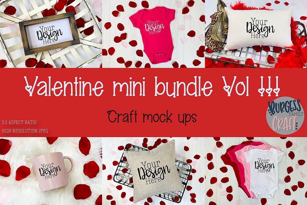 Valentine Mini Bundle Vol III | Craft mock ups example image 1