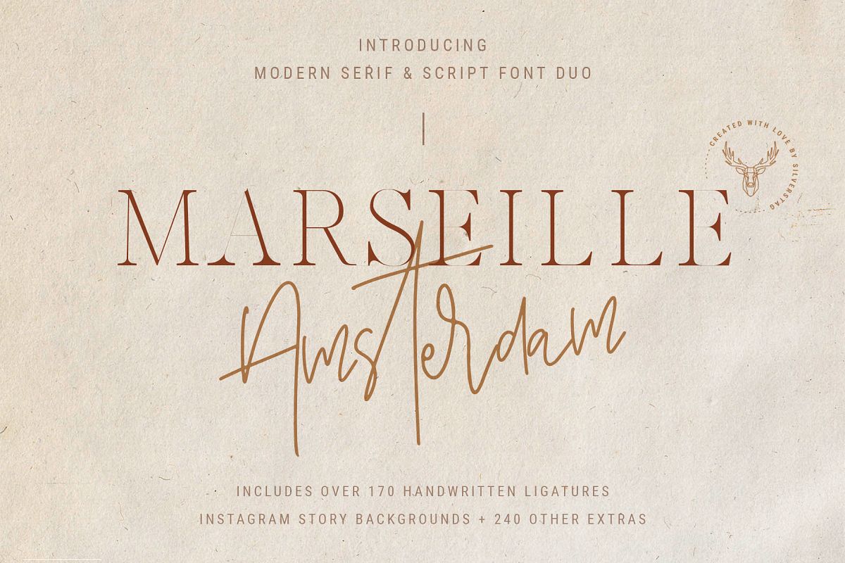Marseille & Amsterdam - Modern Serif & Signature Font Duo example image 1