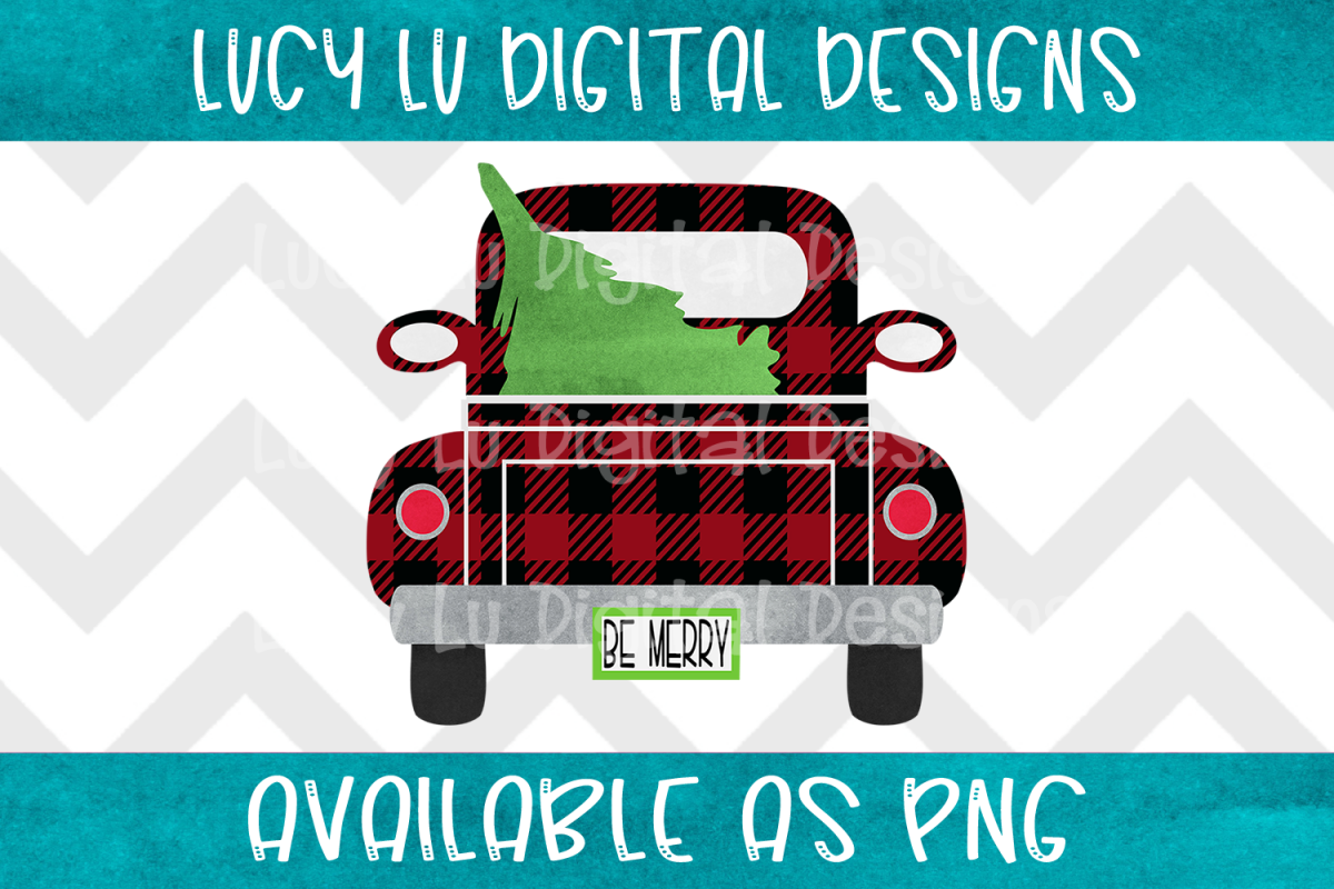 Be Merry Buffalo Plaid Truck example image 1