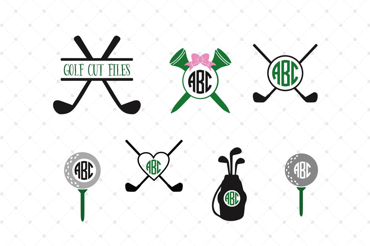 Download Golf Monogram Frames SVG Cut Files (87304) | Cut Files | Design Bundles