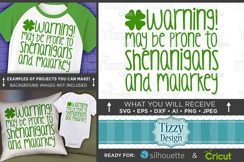 Shenanigans and Malarkey SVG - Kids St. Patricks Day - 1074 example image 1