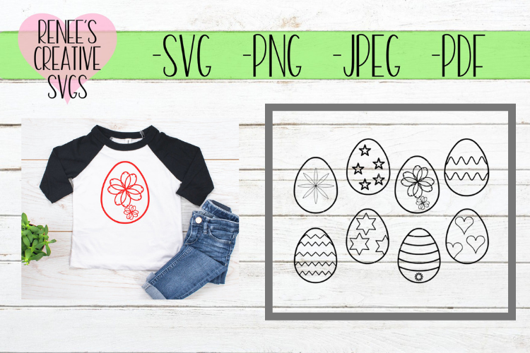 Easter egg Bundle | EasterEas | SVG Cutting File example image 1