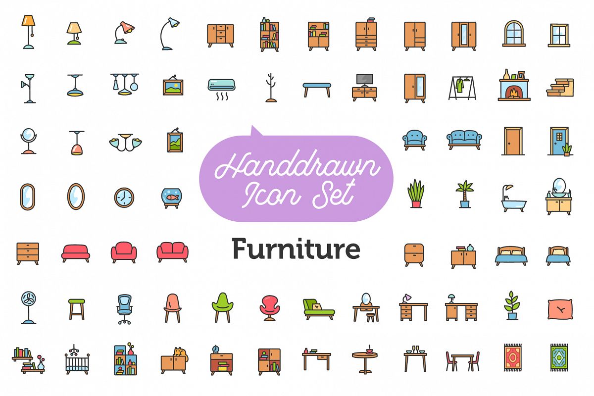 Furniture Icon Set example image 1