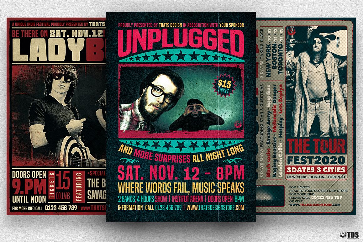 Live Band Flyer Bundle V4 example image 1
