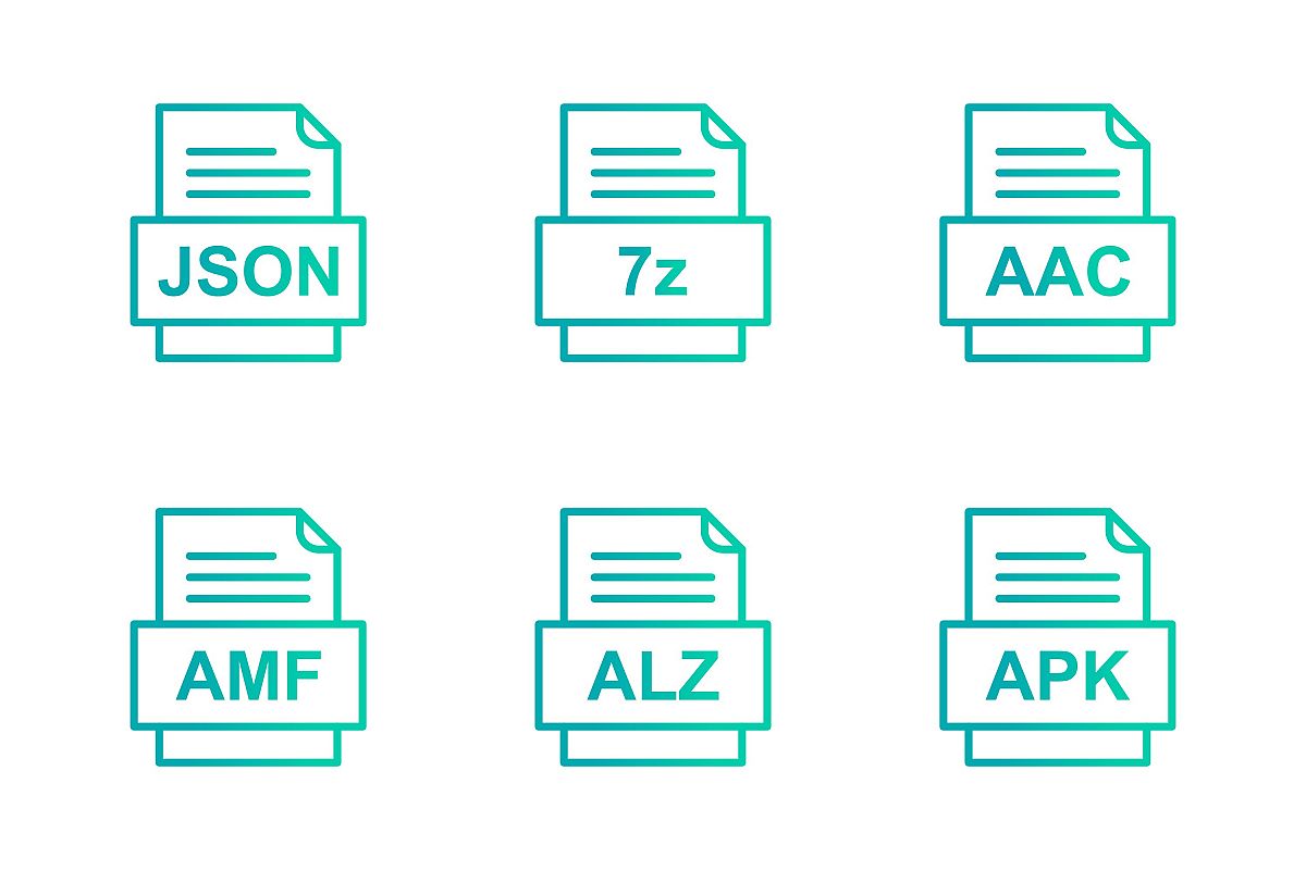 Set Of File Formats Icons example image 1