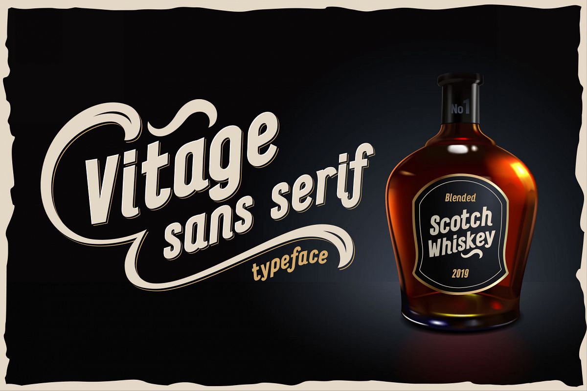 Vitage - elegant sans serif OTF font example image 1