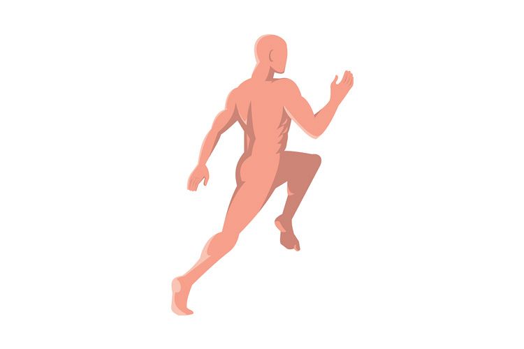 male human anatomy running rear example image 1