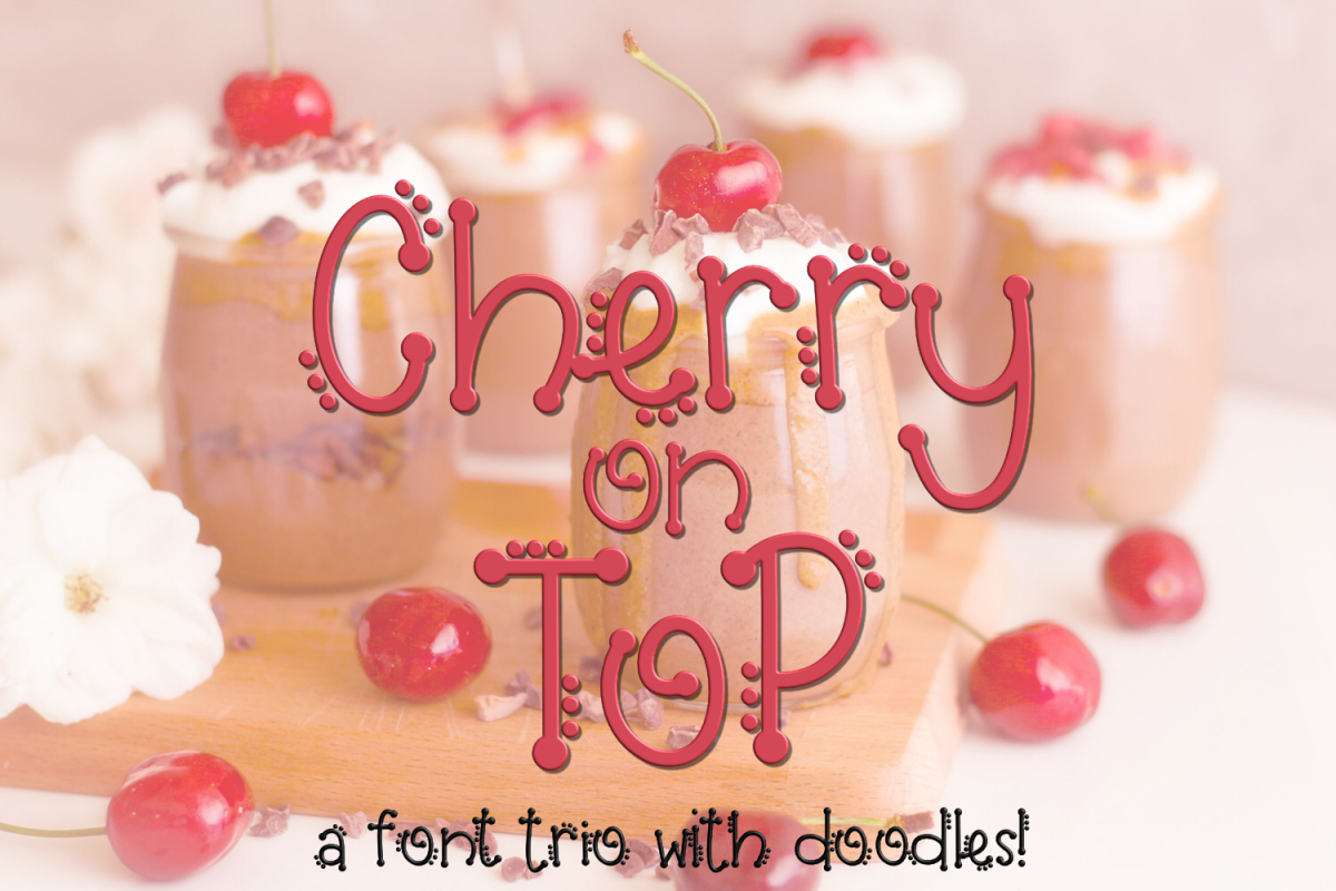Cherry on Top - A Font Trio with Doodles example image 1