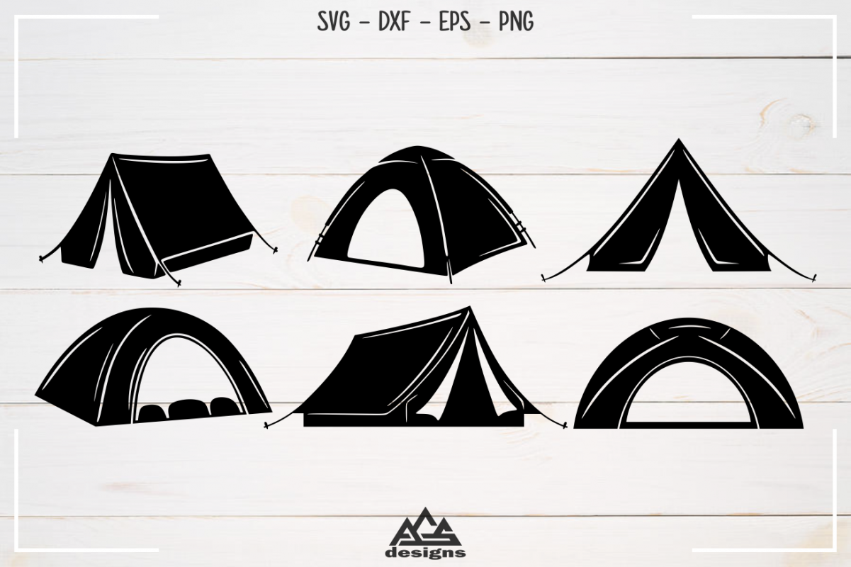 Camp Camping Tent Packs Svg Design example image 1