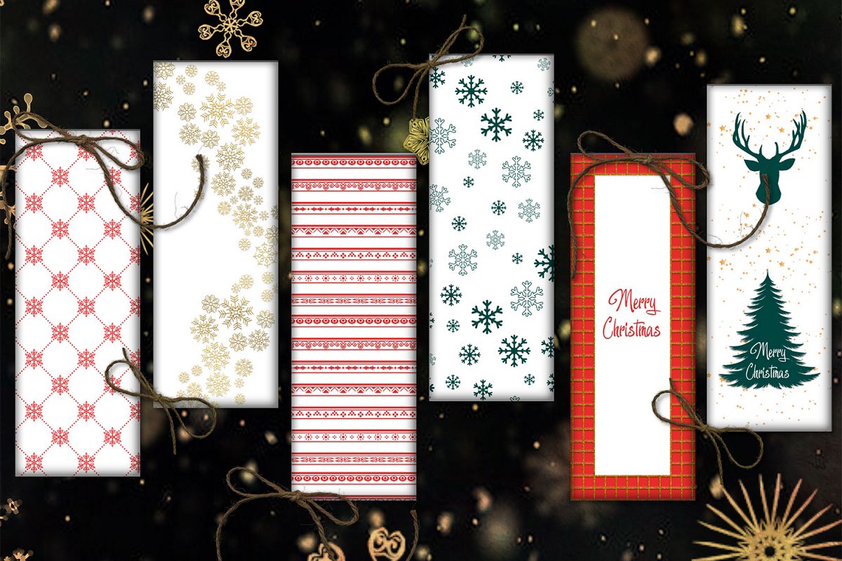 Christmas Bookmarks, Bookmarks Digital, Christmas Cards example image 1