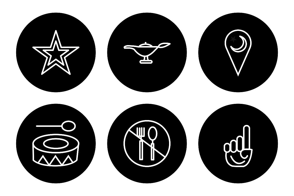 Set Of Ramadan Icons example image 1