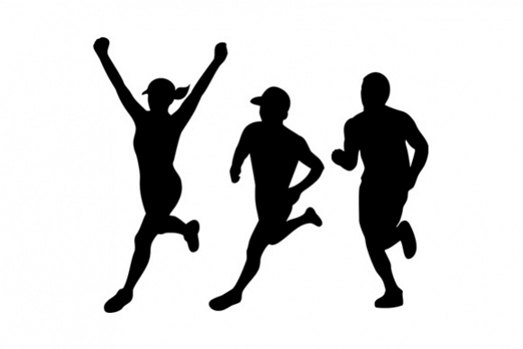 Marathon Runners Silhouette Collection Set example image 1