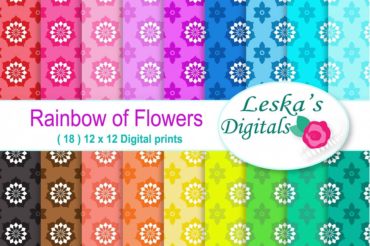 Flower Digital Paper example image 1