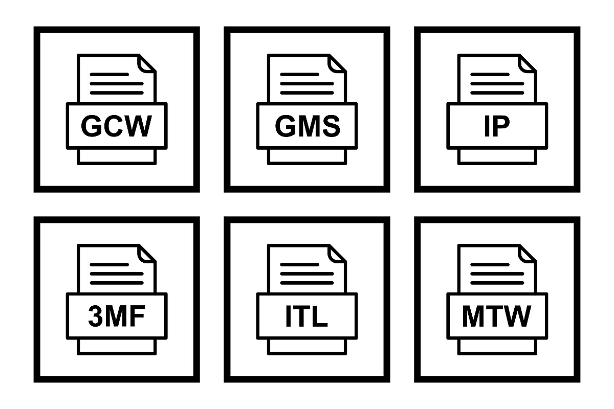 Set Of File Formats Icons example image 1