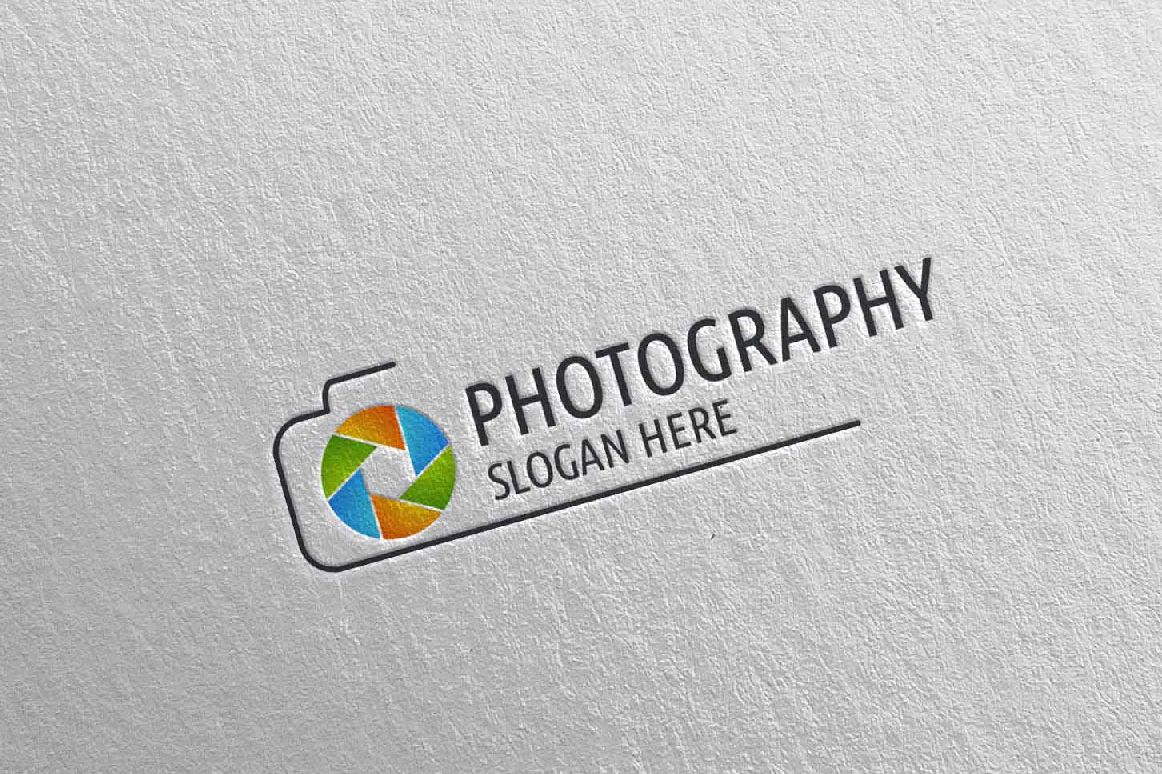 Abstract Camera Photography Logo 3 example image 1