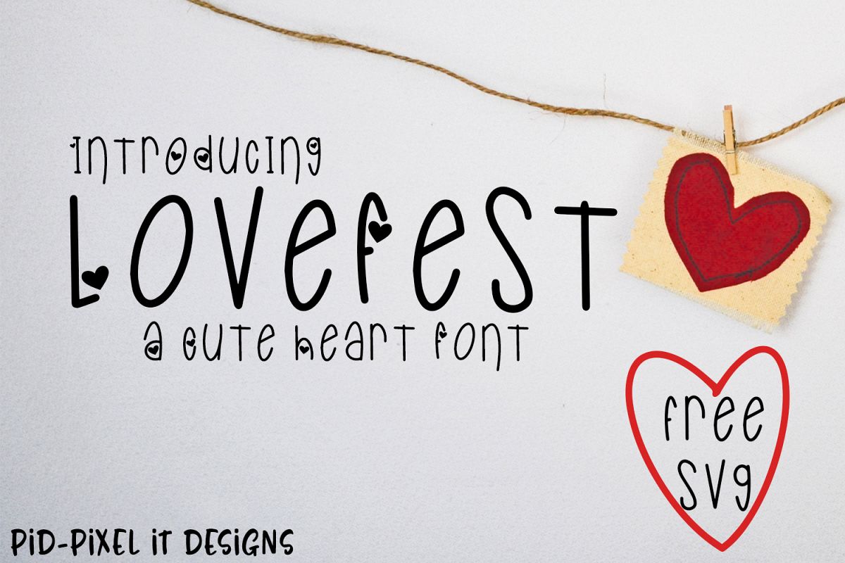 LoveFest A Cute Heart Font example image 1