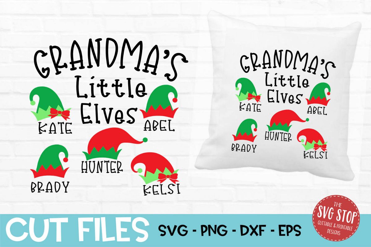 Grandma Little Elves Christmas SVG, PNG, DXF, EPS example image 1