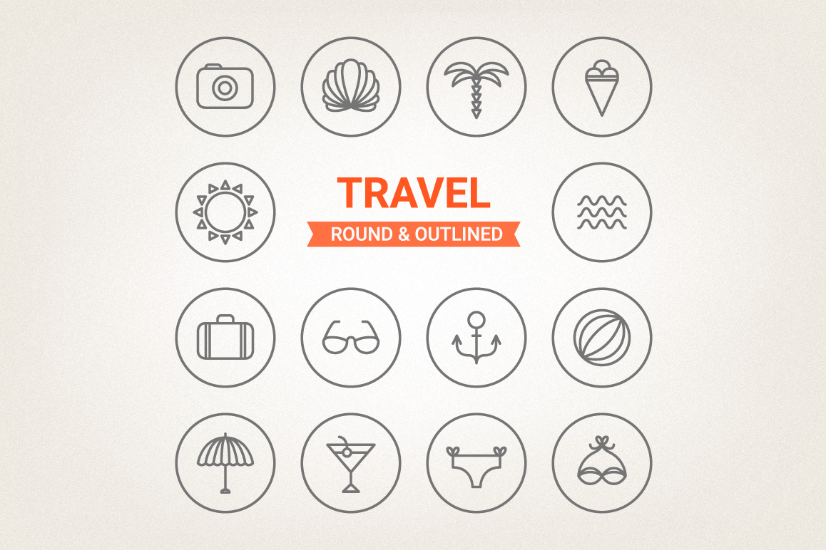 Circle Travel Icons example image 1