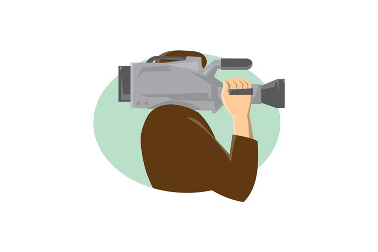cameraman movie video camera side retro example image 1