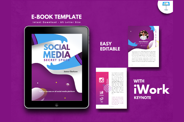 Social Media Marketing Tips eBook Template Keynote Presentat example image 1