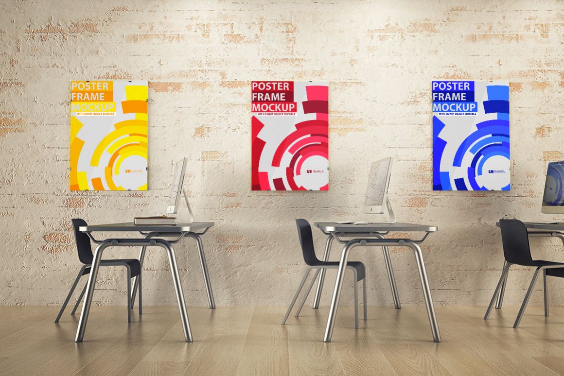 Interior poster frame mock-up example image 1