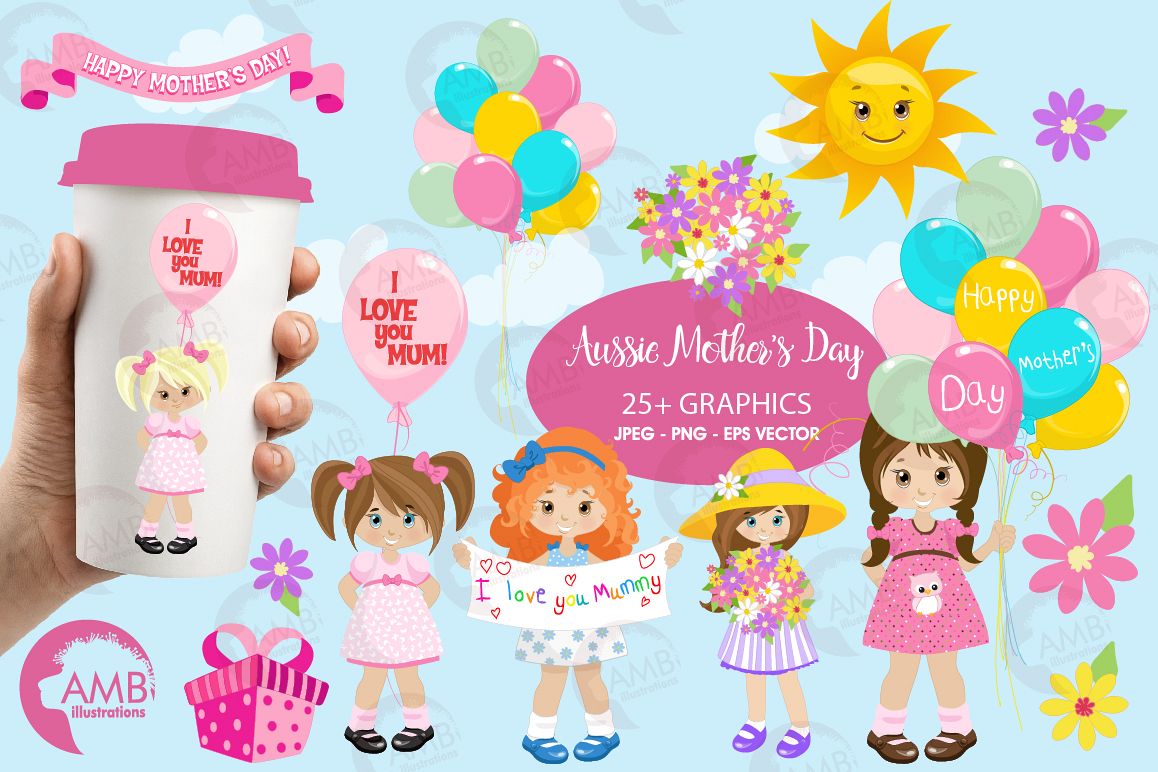 Mothers Day graphics, clipart, illustrations AMB-1934 example image 1
