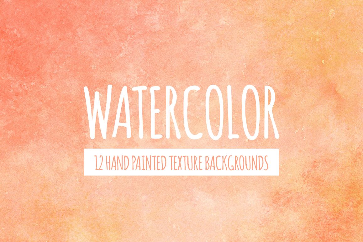 Peach and Orange Watercolor Texture Backgrounds example image 1