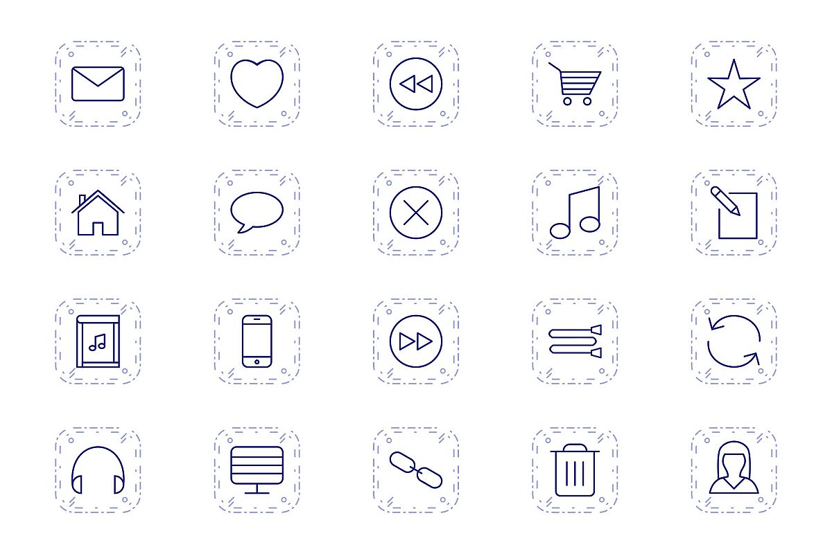 Set Of Multimedia Icons example image 1