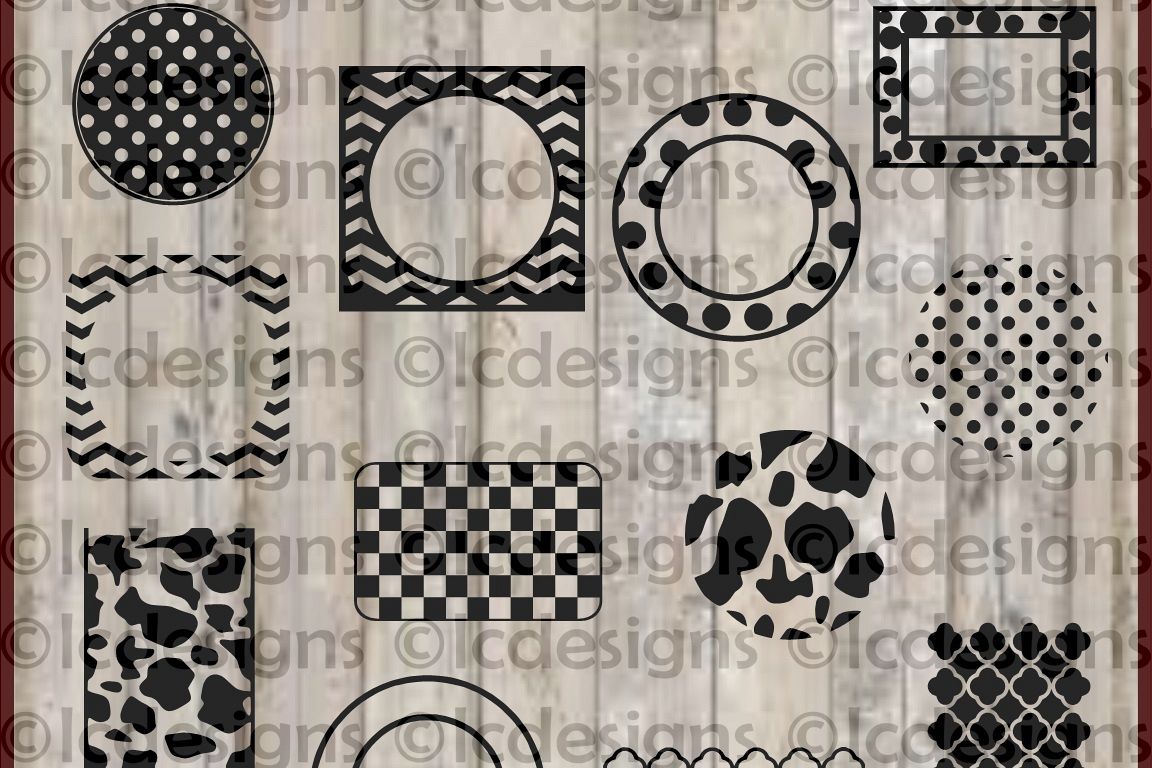 LC003 - Monogram Frames and Patterns II example image 1