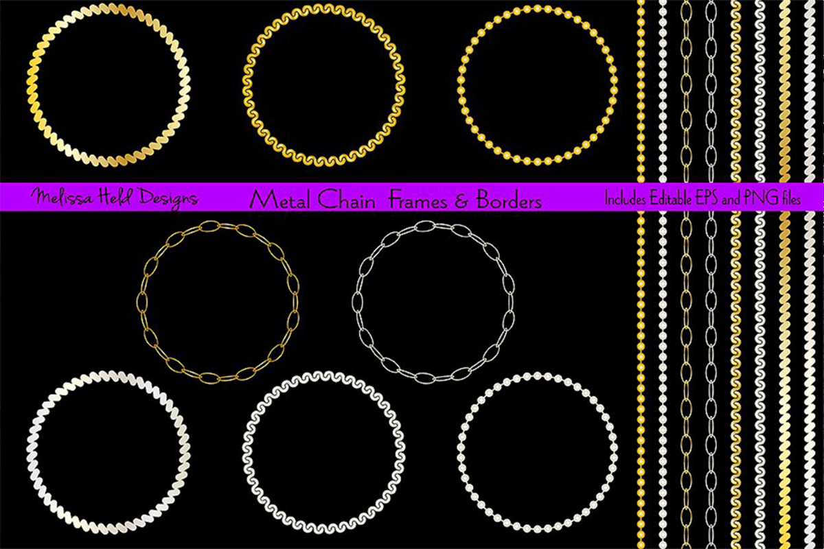 Metal Chain Frame & Border Patterns example image 1