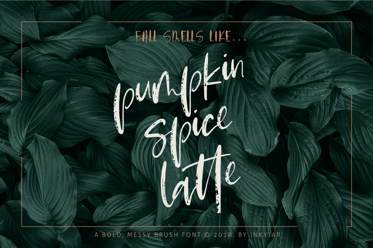 Pumpkin Spice Latte | Brush Script example image 1