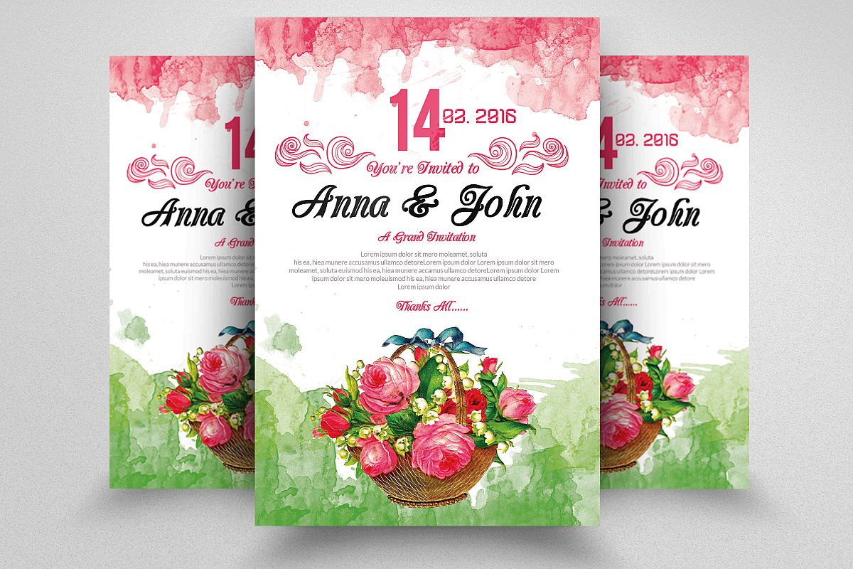 Floral Wedding Flyer example image 1