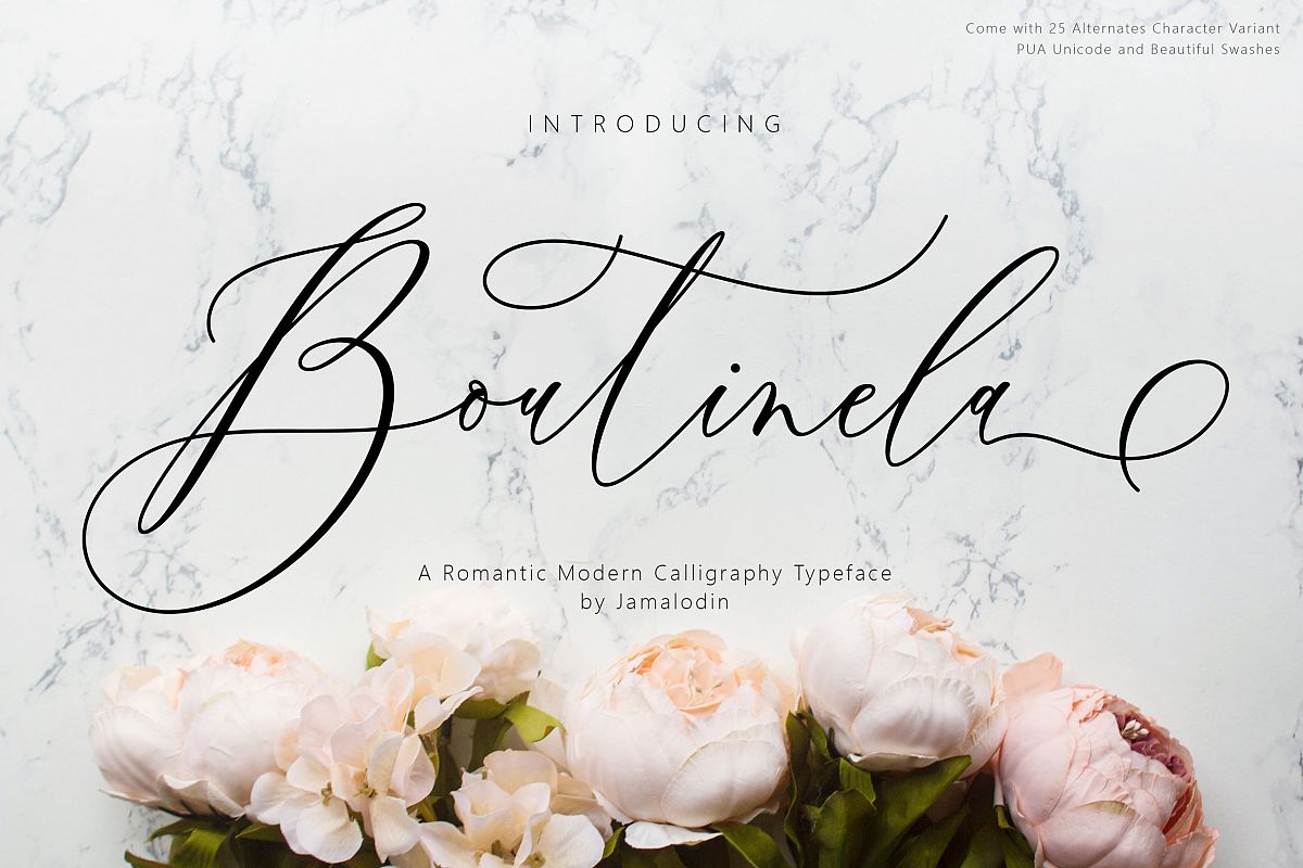 Boutinela Script example image 1