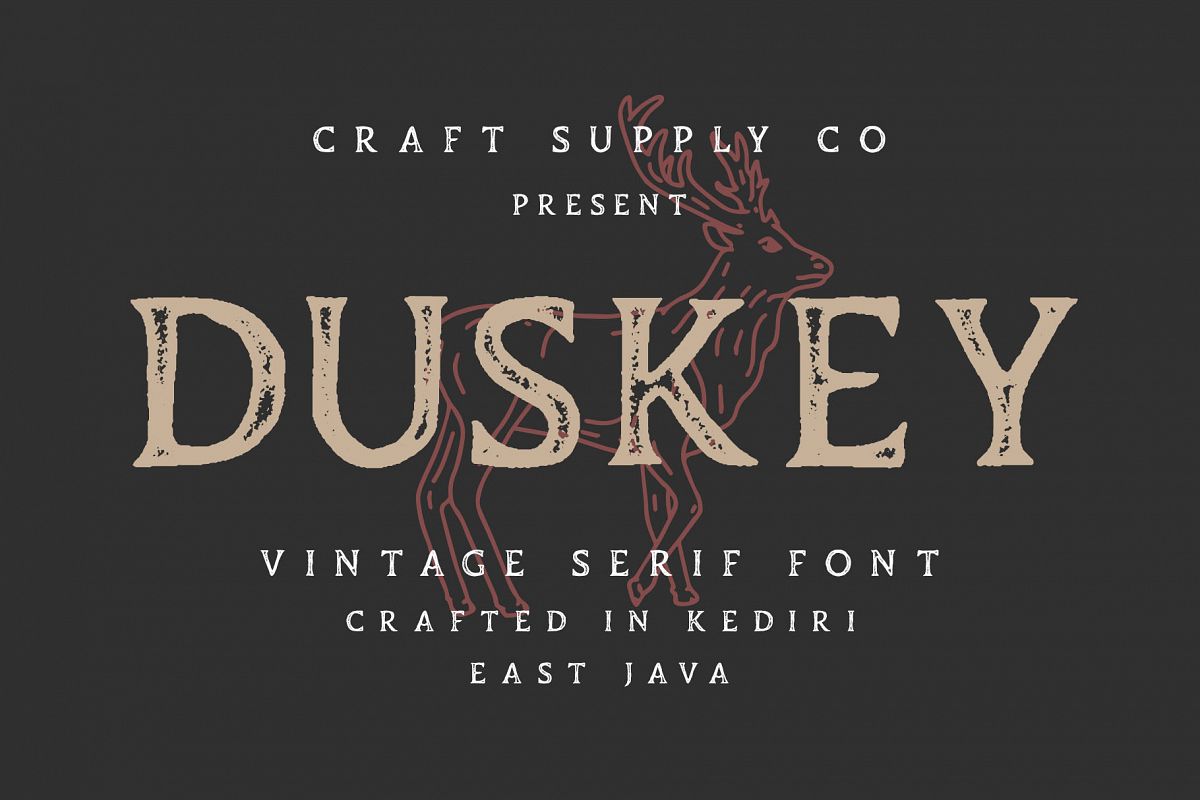 Duskey - Vintage Serif Font Bonus Extras example image 1