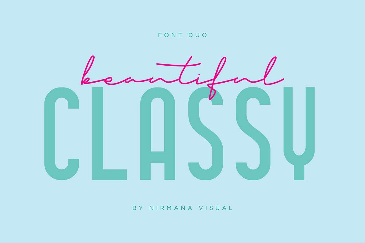 Classy Beautiful - Font Duo example image 1