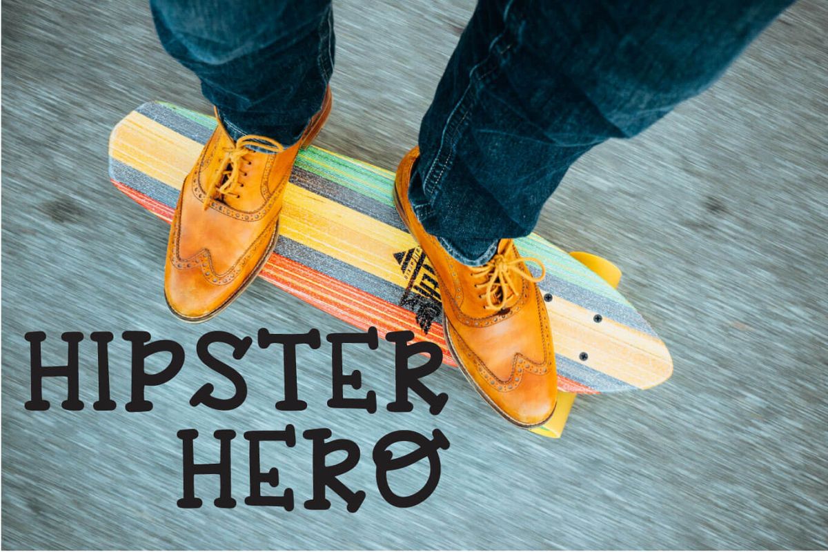 Hipster Hero - A Trendy Hand-lettered Font example image 1