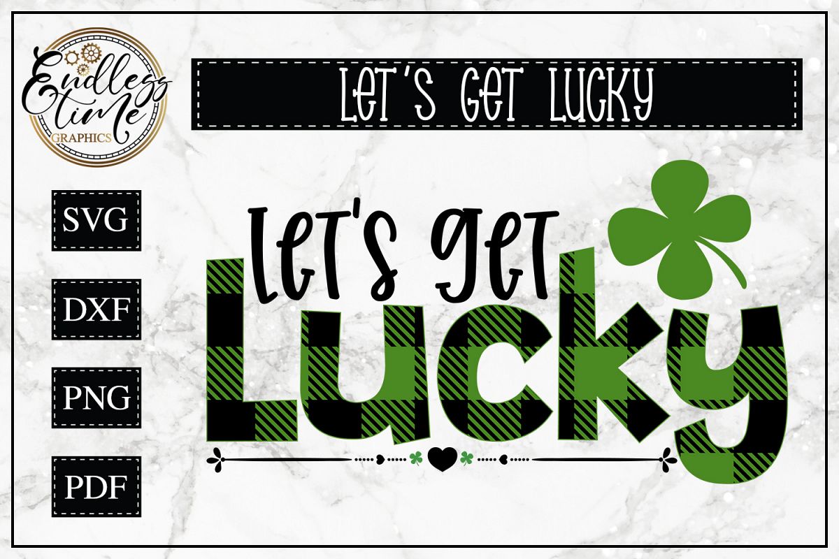 Let's Get Lucky - A Buffalo Plaid St Paddy's Design example image 1