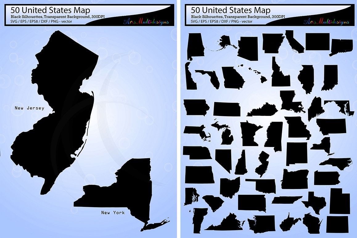 Download united states map vector 50 / Usa map silhouette / SVG ...
