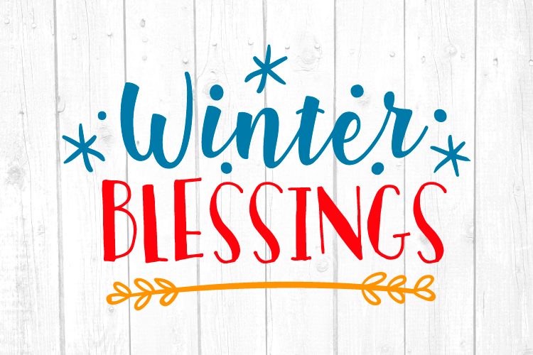 Winter Blessings Svg, Christmas, Christmas Svg, Home Decor example image 1