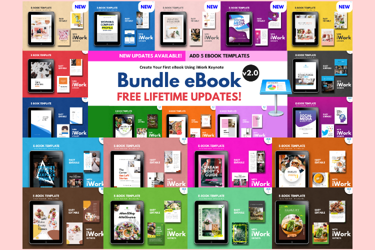 20 eBook Bundles v2.0 Template Editable Using iWork Keynote example image 1