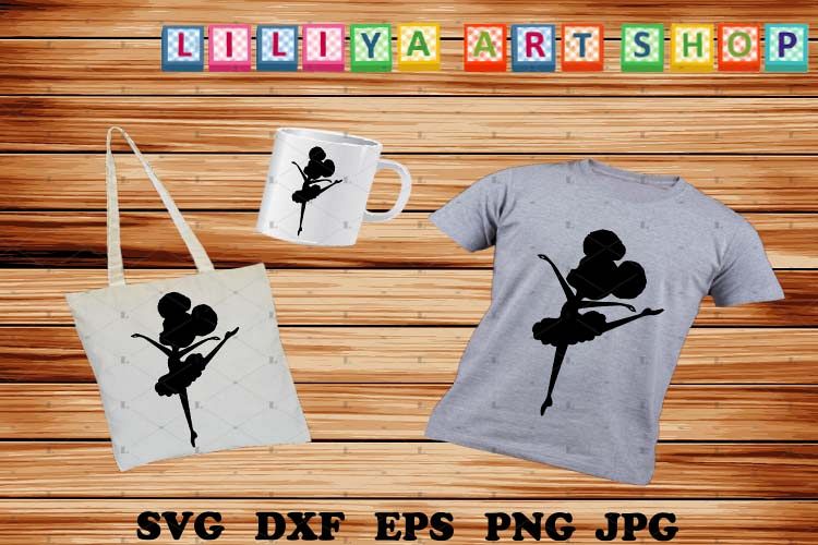 Afro Ballerina silhouettes, Ballerina svg,Black history svg example image 1
