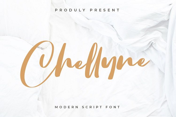 Chellyne - Modern Script Font example image 1