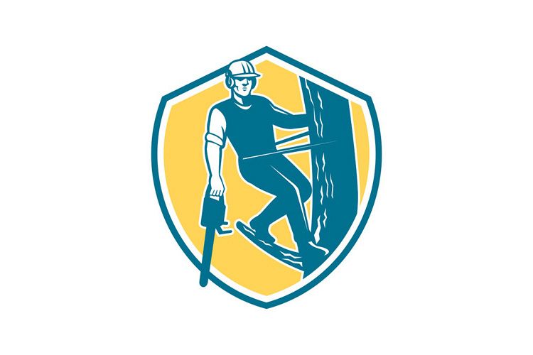 Tree Surgeon Arborist Climbing Chain Shield example image 1