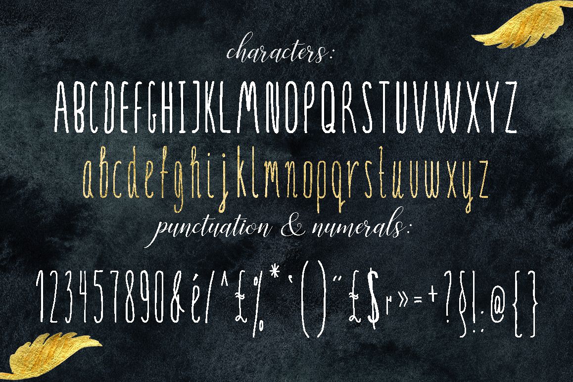 SERENA gold. Font example image 1